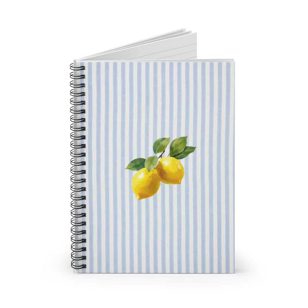 Lemon Stripe Spiral Notebook